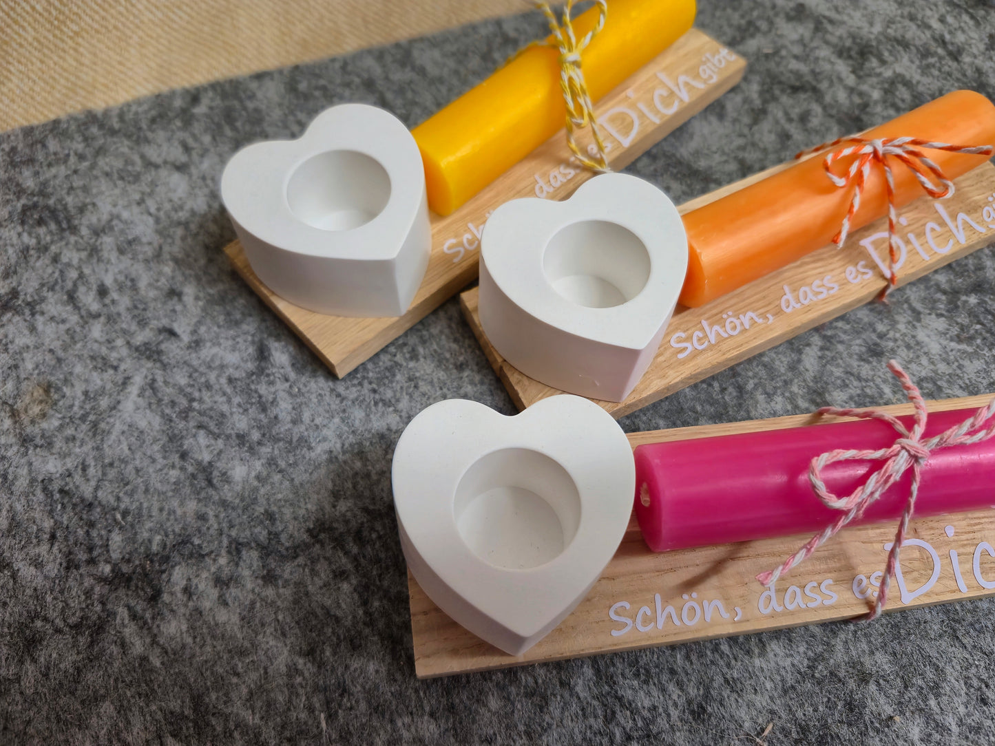 "Schön, dass es dich gibt"-Kerze