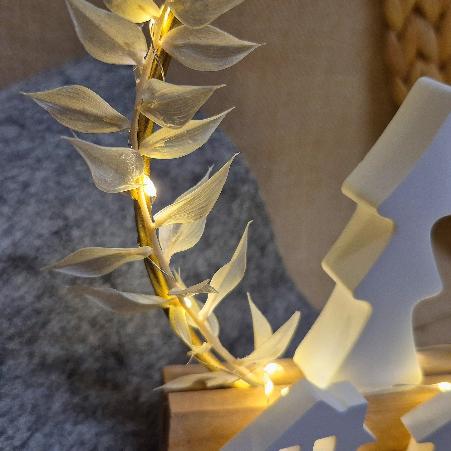 Beleuchtetes Städtchen