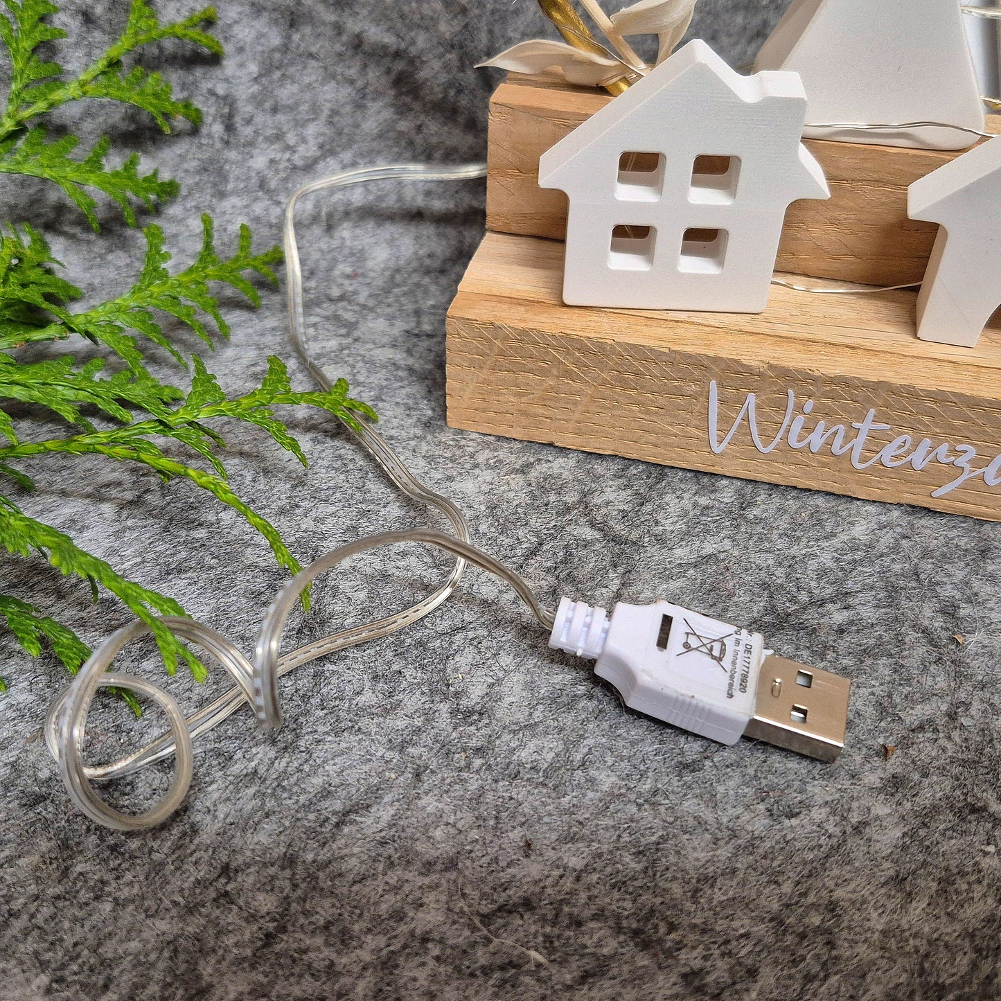 Beleuchtetes Städtchen